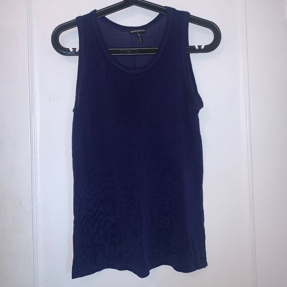 Ann Demeulemeester Soft Dark Blue Tank Top - Picture 2 of 5